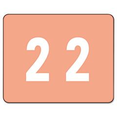 Smead DCCRN Color-Coded Labels, 1 x 1-1/4, Number 2, Pink, 500 Labels/Roll SMD67342