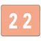 Smead DCCRN Color-Coded Labels, 1 x 1-1/4, Number 2, Pink, 500 Labels/Roll SMD67342