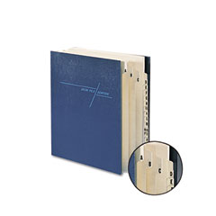 Smead Deluxe Expandable Desk File, A-Z Index, Letter Size, Pressboard, Navy Blue SMD89282