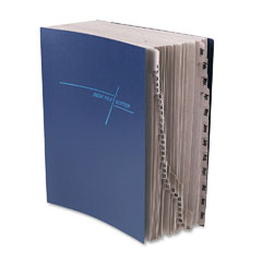 Smead Deluxe Expandable File, 1-31/Jan-Dec Index, Letter Size, Pressboard, Navy Blue SMD89235
