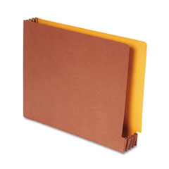 Smead End Tab File Pockets, Four-Inch Expansion, Letter, Redrope/Goldenrod Back SMD73665