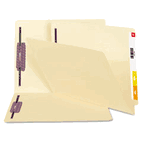 Smead End Tab Folder with SafeSHIELD Fastener, Manila, Letter, Straight Cut, 50/Box SMD34117