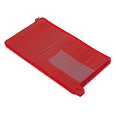 Smead End Tab Out Guides with Pockets, Poly, Legal, Red, 25/Box SMD63950