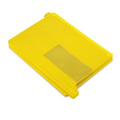 Smead End Tab Out Guides with Pockets, Poly, Letter, Yellow, 25/Box SMD61956