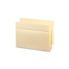 Smead End-Tab Pockets with 5 1/4 Inch Expansion, Letter, Poly, Manila, 4/Box SMD73720