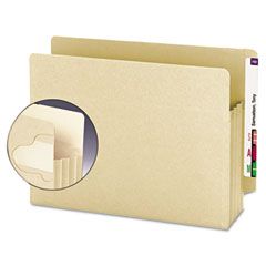 Smead End Tab Tuff Pockets, 3 1/2 Exp, Letter, Manila, 10/BX SMD75150