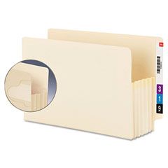 Smead End Tab Tuff Pockets, 5 1/4 Exp, Letter, Manila, 10/BX SMD75160