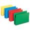 Smead Expansion Drop Front File Pockets, Straight Tab, Poly, Legal, Assorted, 4/Box SMD73550