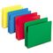 Smead Expansion Drop Front File Pockets, Straight Tab, Poly, Letter, Assorted, 4/Box SMD73500