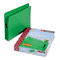Smead Expansion Drop Front File Pockets, Straight Tab, Poly, Letter, Green, 4/Box SMD73502