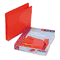 Smead Expansion Drop Front File Pockets, Straight Tab, Poly, Letter, Red, 4/Box SMD73501
