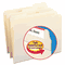 Smead File Folders, 1/3 Cut Assorted, Reinforced Top Tab, Letter, Manila, 100/Box SMD10334