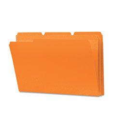 Smead File Folders, 1/3 Cut, Reinforced Top Tab, Legal, Orange, 100/Box SMD17534