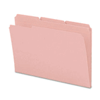 Smead File Folders, 1/3 Cut, Reinforced Top Tab, Legal, Pink,100/Box SMD17634