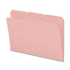 Smead File Folders, 1/3 Cut, Reinforced Top Tab, Legal, Pink,100/Box SMD17634