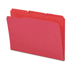 Smead File Folders, 1/3 Cut, Reinforced Top tab, Legal, Red, 100/Box SMD17734