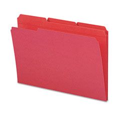 Smead File Folders, 1/3 Cut, Reinforced Top tab, Legal, Red, 100/Box SMD17734