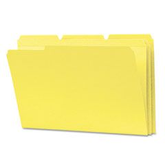 Smead File Folders, 1/3 Cut, Reinforced Top Tab, Legal, Yellow, 100/Box SMD17934