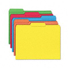 Smead File Folders, 1/3 Cut, Reinforced Top Tab, Letter, Assorted, 100/Box SMD11993