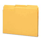 Smead File Folders, 1/3 Cut, Reinforced Top Tab, Letter, Goldenrod, 100/Box SMD12234