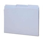 Smead File Folders, 1/3 Cut, Reinforced Top Tab, Letter, Gray, 100/Box SMD12334