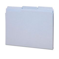 Smead File Folders, 1/3 Cut, Reinforced Top Tab, Letter, Gray, 100/Box SMD12334
