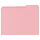 Smead File Folders, 1/3 Cut, Reinforced Top Tab, Letter, Pink, 100/Box SMD12634