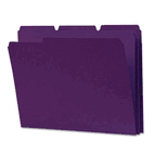Smead File Folders, 1/3 Cut, Reinforced Top Tab, Letter, Purple, 100/Box SMD13034