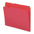 Smead File Folders, 1/3 Cut, Reinforced Top Tab, Letter, Red, 100/Box SMD12734