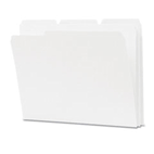Smead File Folders, 1/3 Cut, Reinforced Top Tab, Letter, White, 100/Box SMD12834