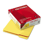 Smead File Folders, 1/3 Cut, Reinforced Top Tab, Letter, Yellow, 100/Box SMD12934
