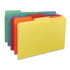Smead File Folders, 1/3 Cut Top Tab, Legal, Assorted Colors, 100/Box SMD16943