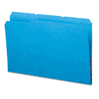 Smead File Folders, 1/3 Cut Top Tab, Legal, Blue, 100/Box SMD17043