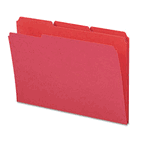 Smead File Folders, 1/3 Cut Top Tab, Legal, Red, 100/Box SMD17743