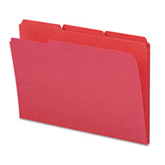Smead File Folders, 1/3 Cut Top Tab, Legal, Red, 100/Box SMD17743