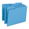 Smead File Folders, 1/3 Cut Top Tab, Letter, Blue, 100/Box SMD12043