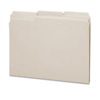 Smead File Folders, 1/3 Cut Top Tab, Letter, Gray, 100/Box SMD12343