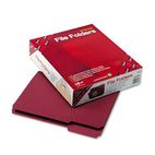 Smead File Folders, 1/3 Cut Top Tab, Letter, Maroon, 100/Box SMD13093