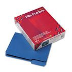 Smead File Folders, 1/3 Cut Top Tab, Letter, Navy, 100/Box SMD13193