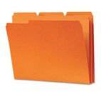 Smead File Folders, 1/3 Cut Top Tab, Letter, Orange, 100/Box SMD12543