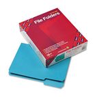 Smead File Folders, 1/3 Cut Top Tab, Letter, Teal, 100/Box SMD13143