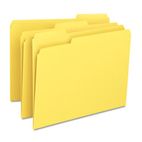 Smead File Folders, 1/3 Cut Top Tab, Letter, Yellow, 100/Box SMD12943