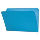 Smead File Folders, Straight Cut, Reinforced Top Tab, Legal, Blue, 100/Box SMD17010
