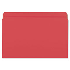 Smead File Folders, Straight Cut, Reinforced Top Tab, Legal, Red, 100/Box SMD17710
