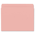 Smead File Folders, Straight Cut, Reinforced Top Tab, Letter, Pink, 100/Box SMD12610