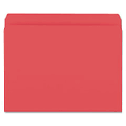 Smead File Folders, Straight Cut, Reinforced Top Tab, Letter, Red, 100/Box SMD12710