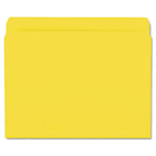 Smead File Folders, Straight Cut, Reinforced Top Tab, Letter, Yellow, 100/Box SMD12910