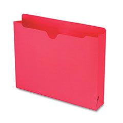 Smead File Jacket with Double-Ply Tab and Two Inch Expansion, Letter, Red, 50/Box SMD75569