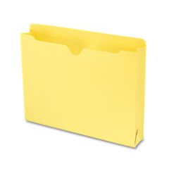 Smead File Jacket with Double-Ply Tab and Two Inch Expansion, Letter, Yellow, 50/Box SMD75571