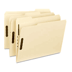 Smead Folder, Two Fasteners, 1/3 Cut Assorted, Top Tab, Letter, Manila, 50/Box SMD14537